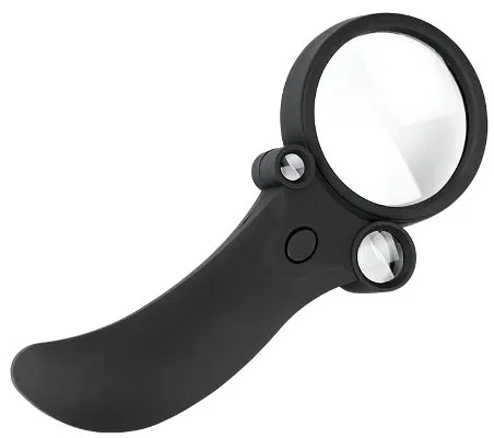 Лупа MagnifieR с подсветкой, увеличение 2.5х, 25x, 55x