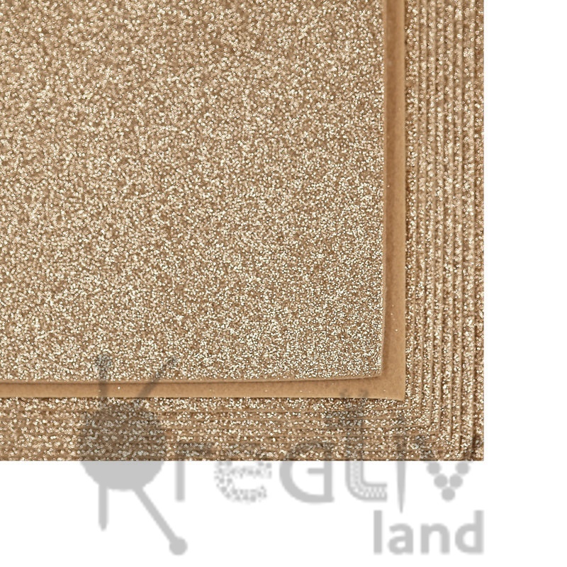 Фетр листовой глиттерный 2мм/ цв.золото 012/ 20х30см/ 10листов в уп./ фас.1уп.