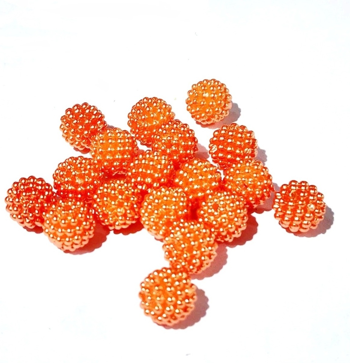 Бусины шамбала/ 14мм/ цв.082 оранжевый/ россыпь уп.500г/ фас.1уп.
