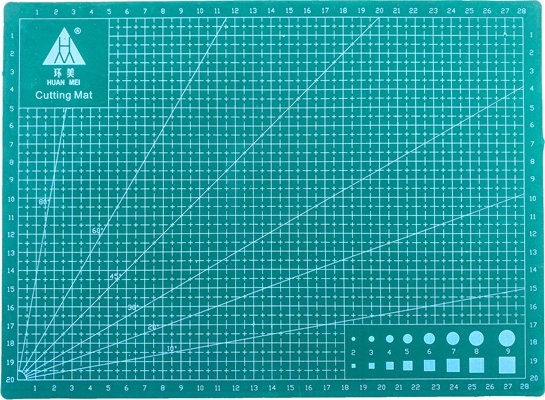 Коврик для резки самовосстанавливающийся/ 3-х слойный/ А4 30х22см/ цв.зеленый/ фас.1шт.